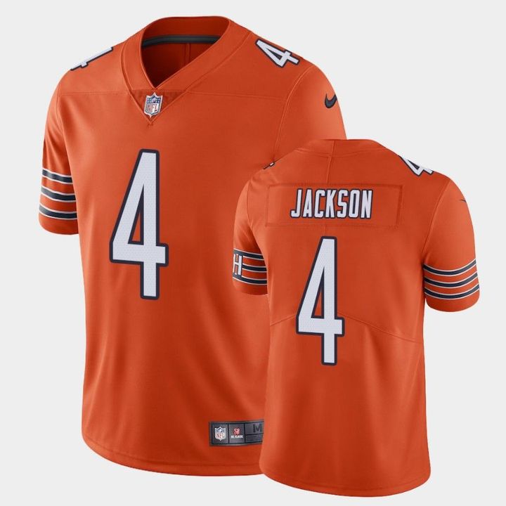 Men Chicago Bears #4 Eddie Jackson Nike Orange Limited NFL Jersey